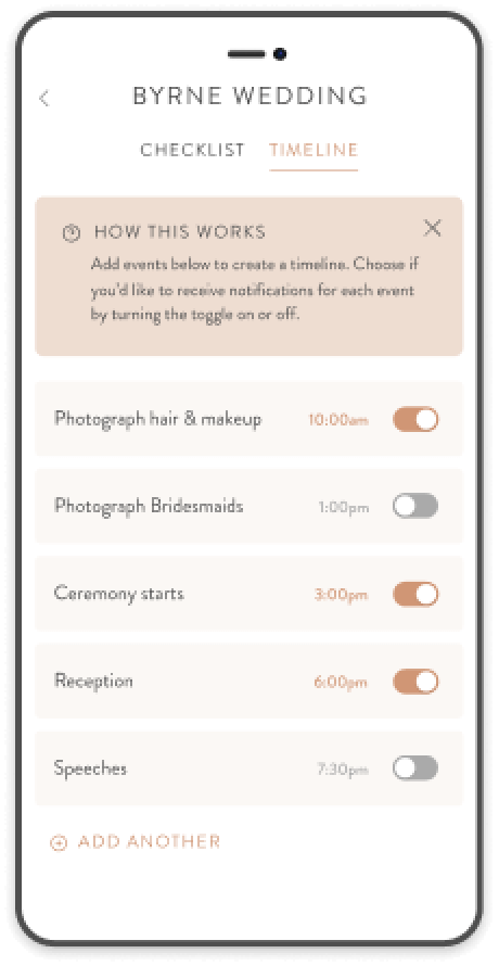 Photography scheduling timeline